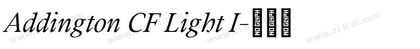Addington CF Light I字体转换